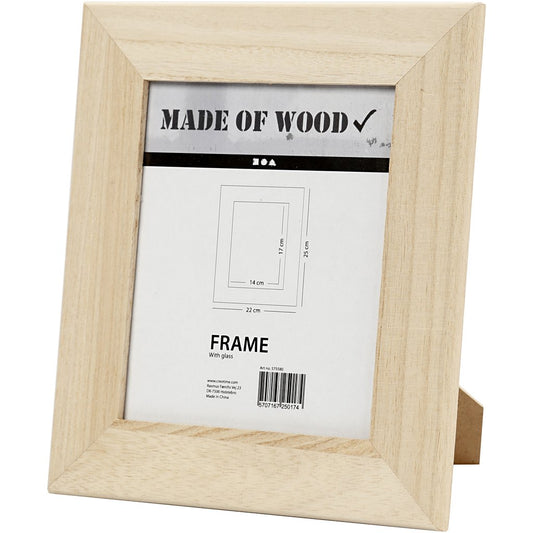 Frame With Glass, Size 22x25cm, Inner Size 14x17