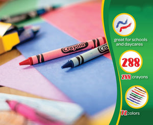 Crayola Crayons 288 Class Pack Assorted Colours