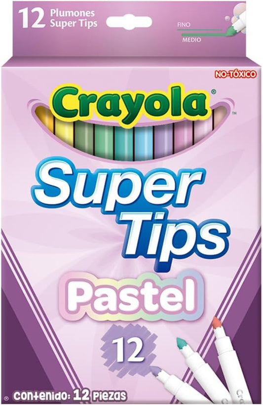 Crayola 12 Pastel Supertips Markers