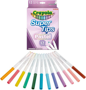 Crayola 12 Pastel Supertips Markers