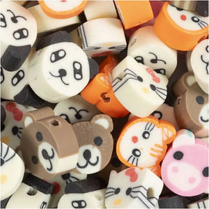 Figure beads, Animals, D 10 mm, hole size 1,5 mm,