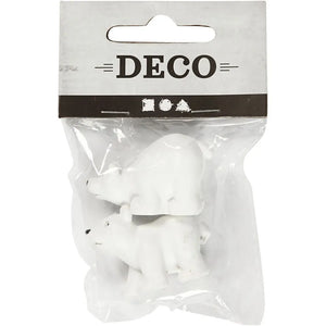 Miniature Resin Figurines - Polar Bear (Pack of 2)