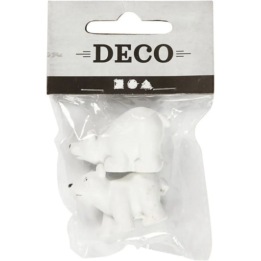 Miniature Resin Figurines - Polar Bear (Pack of 2)