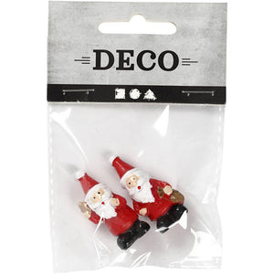 Miniature Santa Resin Figurines (2 Pack)