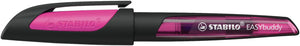 Stabilo Ergonomic EASYbuddy A Nib Fountain Pen - Black/Magenta(Blue Ink Cartridge)