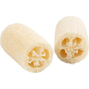 Natural Loofah Sponge L:10cm D:55-8 cm - Light Natural (2 Pack)