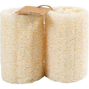Natural Loofah Sponge L:10cm D:55-8 cm - Light Natural (2 Pack)