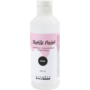 Textile Paint mother of pearl Opaque Silver 250ml