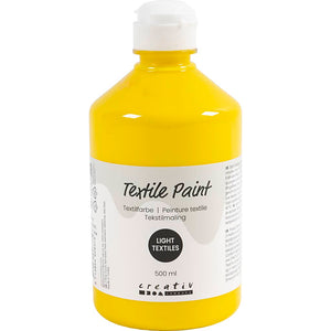 Textile Paint Semi Opaque Primary Yellow 500ml