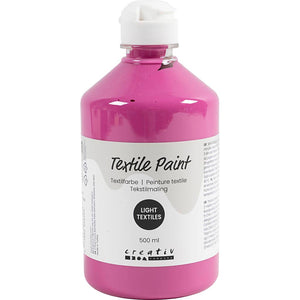 Textile Paint Semi Opaque Pink 500ml