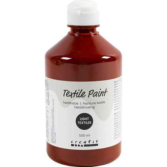Textile Paint Semi Opaque Brown 500ml