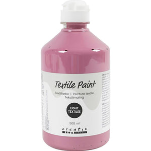 Textile Paint Semi Opaque Dark Rose 500ml