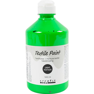 Textile Paint Semi Opaque Neon Green 500ml