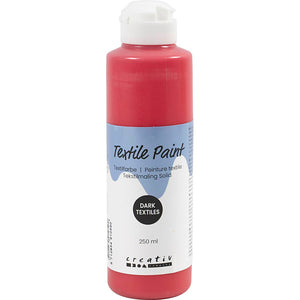 Textile Paint Opaque Red 250ml