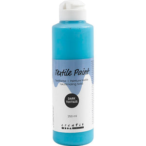 Textile Paint Opaque Turquoise Blue 250ml