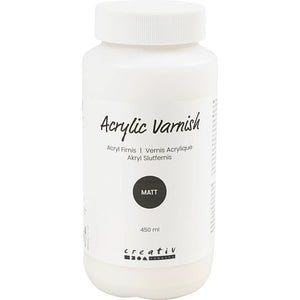 Acrylic Varnish Matt Transparent - White 450ml