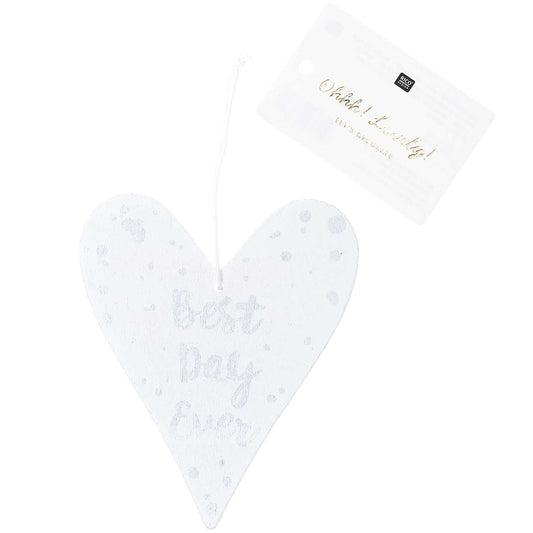 WOODEN TAG QUOTE, WHITE SILVER1 PC