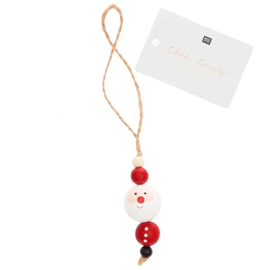 TAG SANTA, WOODEN BALLS 3 x 16 CM