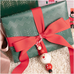TAG SANTA, WOODEN BALLS 3 x 16 CM