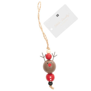 TAG REINDEER, WOODEN BALLS 4,5 x 17 CM