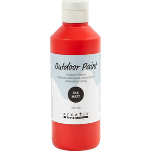 Outdoor Paint Silky Matte Opaque Red 250ml