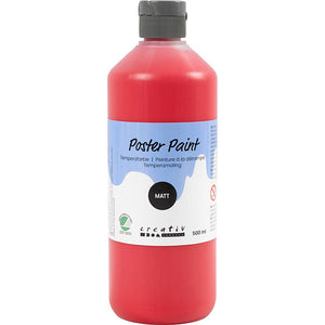 Poster Paint Matt Semi Opaque Red 500ml