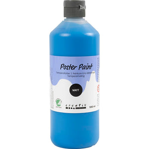 Poster Paint Matt Semi Opaque Primary Blue 500ml