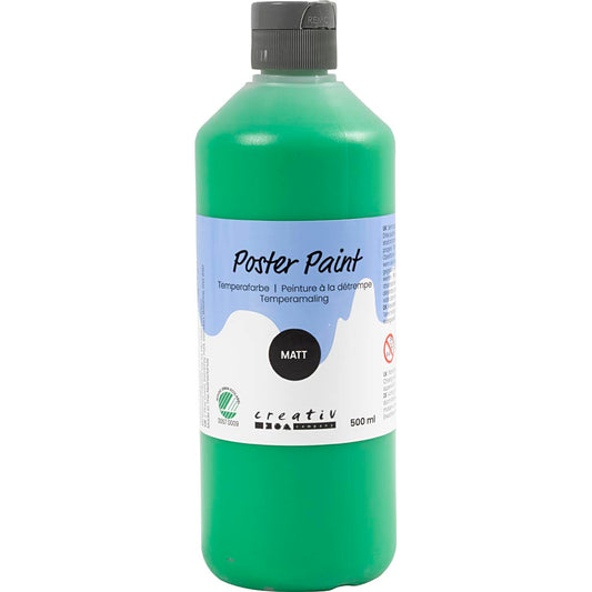 Poster Paint Matt Semi Opaque Green 500ml