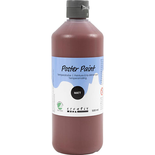 Poster Paint Matt Semi Opaque Brown 500ml
