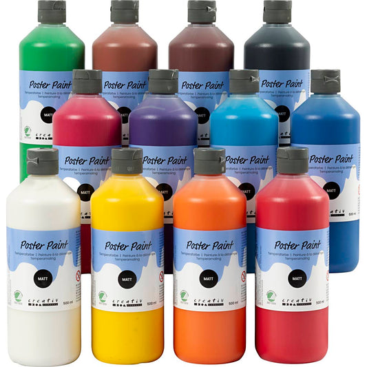 Poster Paint Matt Semi Opaque - Assorted Colours