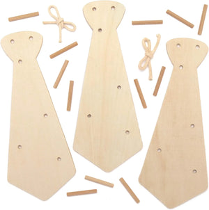 Tie Wooden Key Holders (Pack of 3)