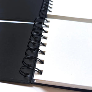 Elements Wire-O Hard Cover Sketch Book Landscape Black - A6