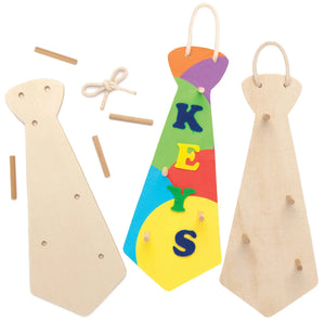 Tie Wooden Key Holders (Pack of 3)
