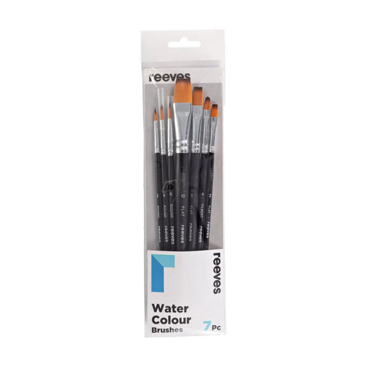 Reeves Watercolour Brush Set Short Handle x 7