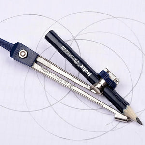 Helix Oxford Metal Compass and Pencil Black