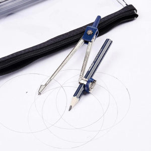 Helix Oxford Metal Compass and Pencil Black