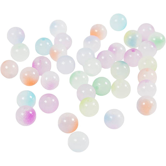 Princess Beads Diameter 8mm Hole Size 1.5mm - Assorted Colours 600g