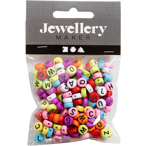 Round letter beads