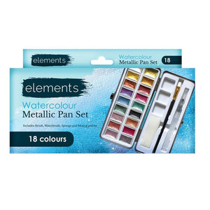 Elements Metallic Watercolour (18 Pan Set)