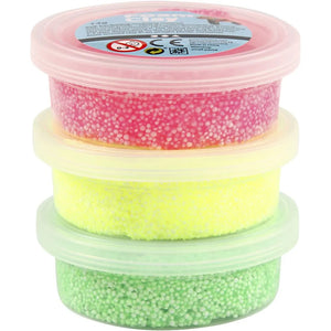 Foam Clay 3x14g - Green, Yellow & Pink