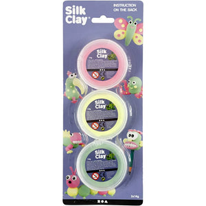 Silk Clay®, 3x14 g, light green, neon yellow, neon