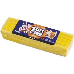 Modelling Basic Soft Clay 13x6x4cm - Yellow (500g)