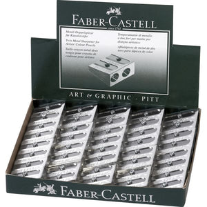 Faber Castell Metal Sharpener Double Hole (Box Of 20)
