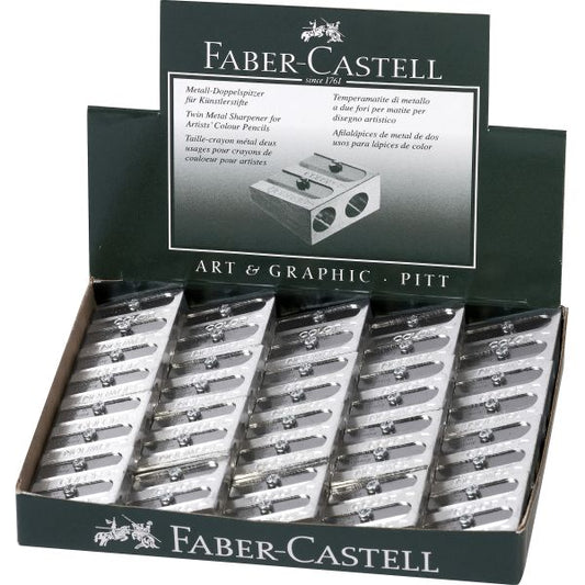 Faber Castell Metal Sharpener Double Hole (Box Of 20)