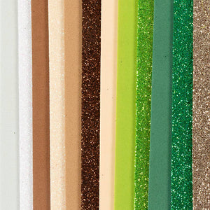 Foam Sheets Size 14x25cm Thickness 2mm - Nature Colours (12 Sheets)