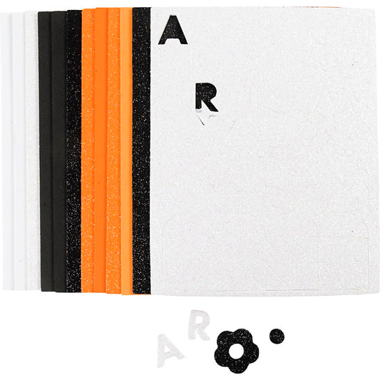 Foam Sheets 14x25cm Thickness 2mm - Halloween Colours (12 Sheets)