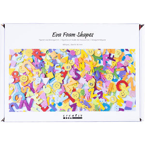 Foam Stickers - Emojis geometric shapes letters and numbers (2640 Pack)