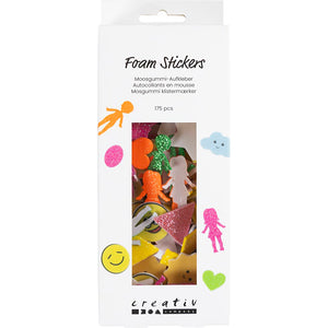 Foam Stickers - Geometry people weather smileys Size 10-40mm (175 Pack)