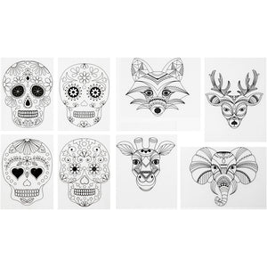 Shrink plastic sheets with motifs