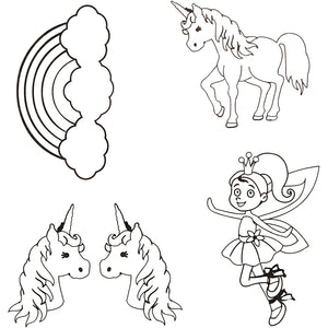 Shrink plastic sheets with motifs